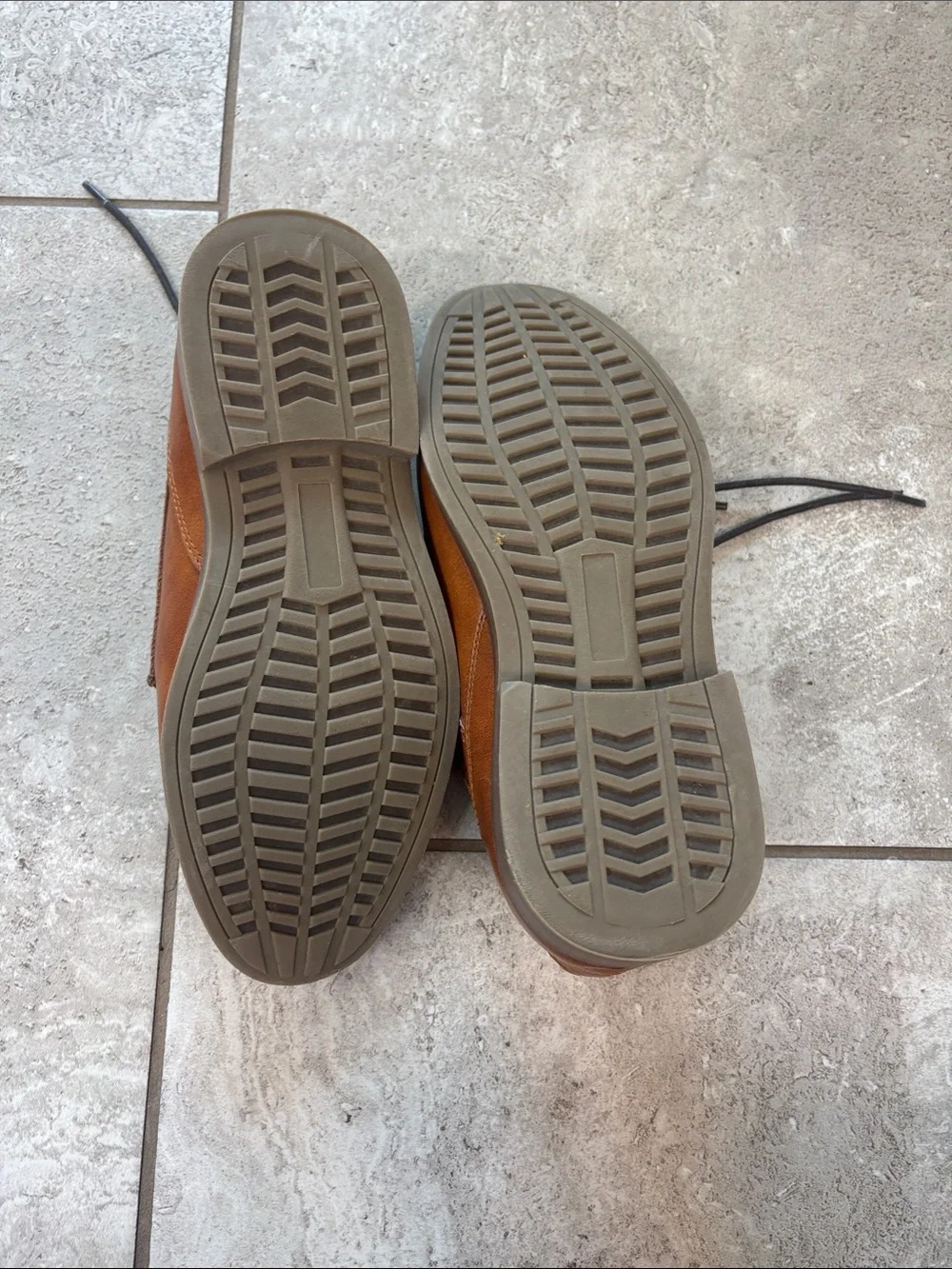 Brown oxford style lace up shoes